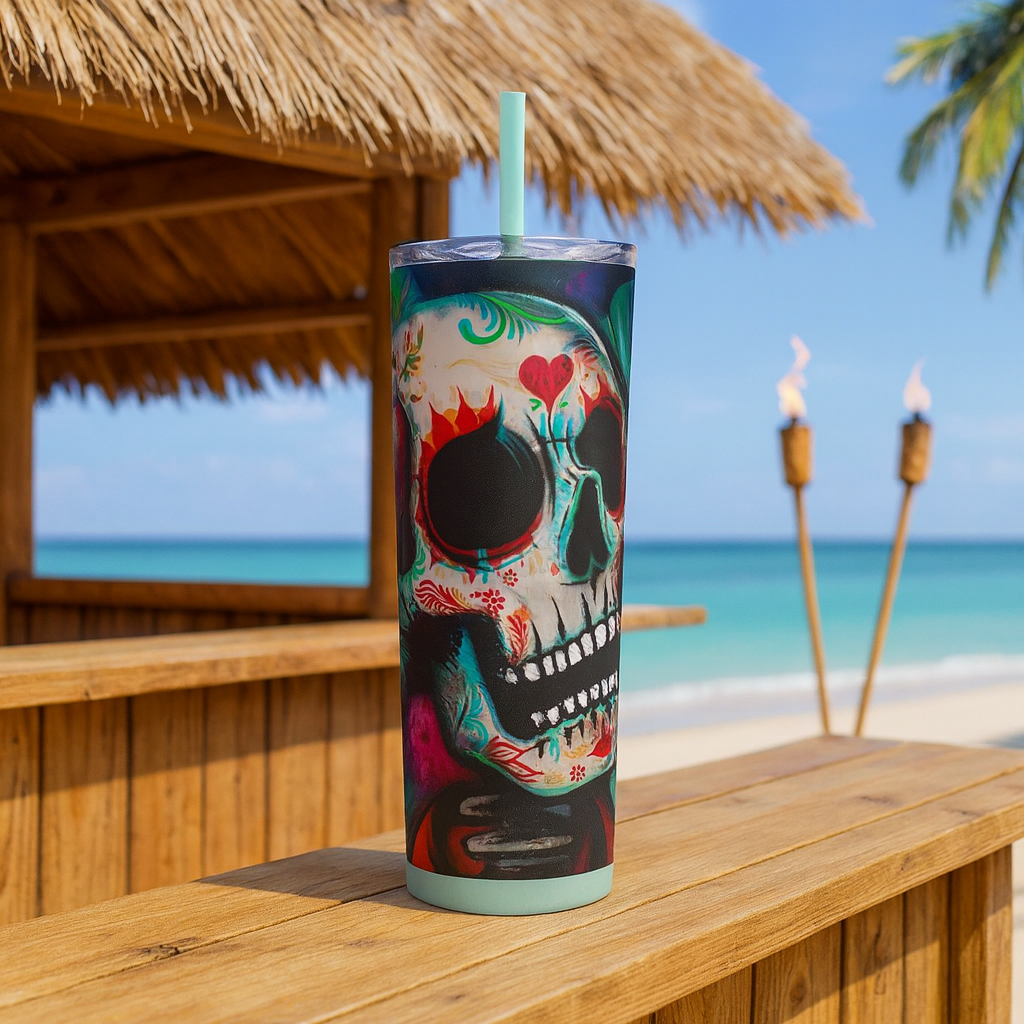 Skinny Tumbler with Straw, 20oz